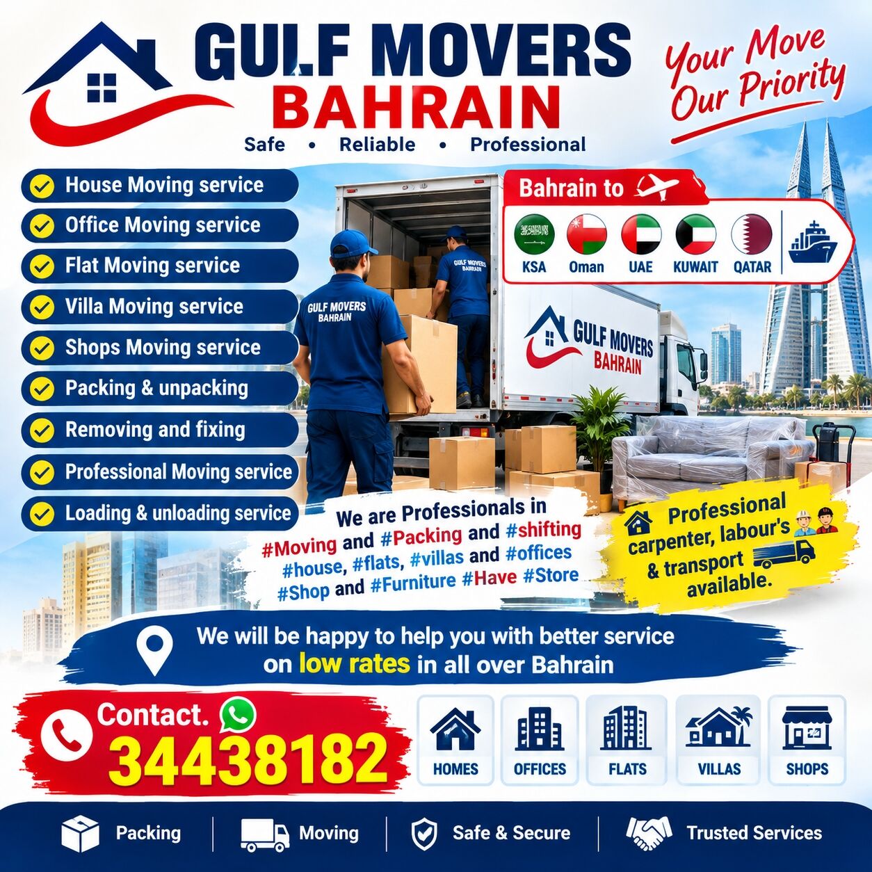 Hamala, Labor/Moving, Gulf Mover Bahrain