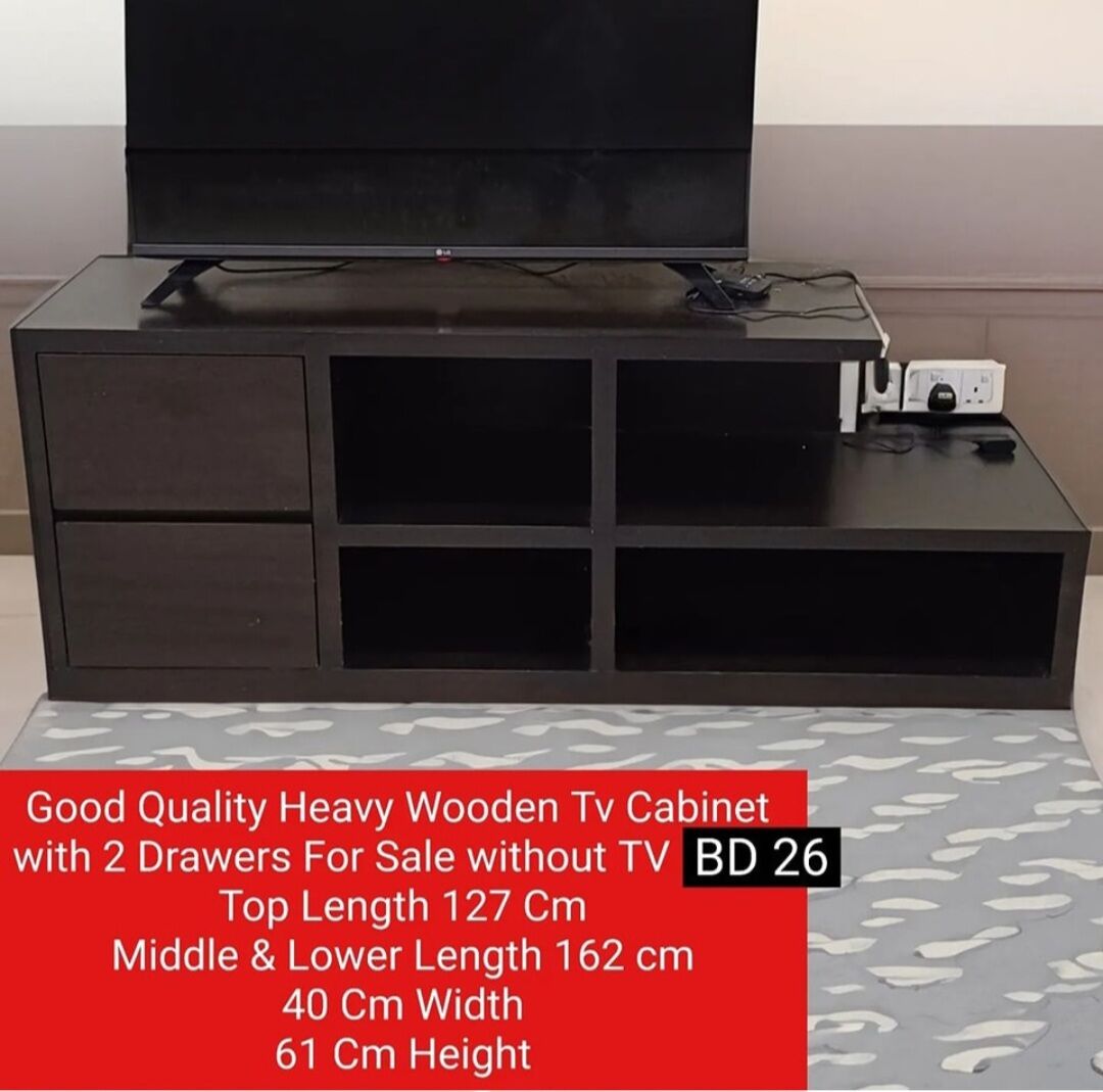 Manama, Furniture, BHD 26,  ✅️ Heavy Duty Tv Table For Sale In Good Condition With Delivery