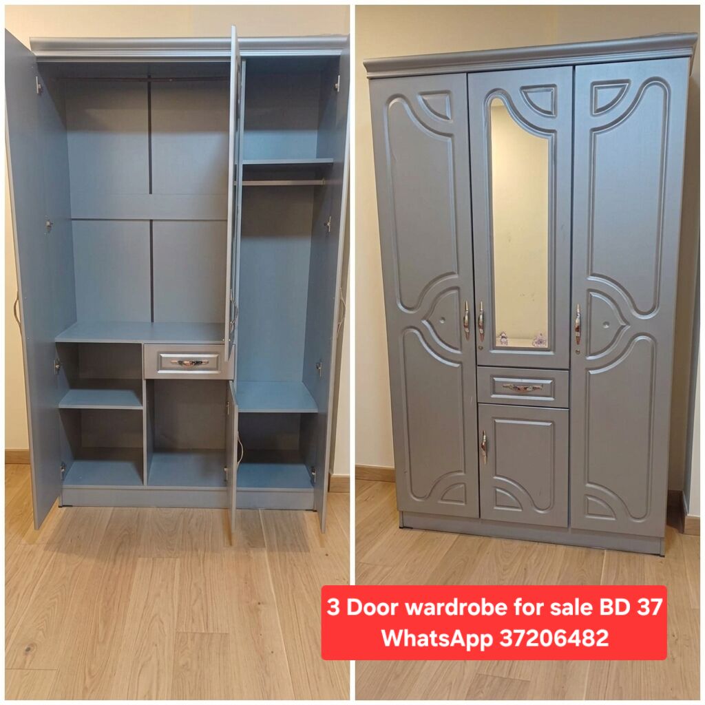 Manama, Furniture, BHD 37,  ✅️ 3 Door Wardrobe For Sale In Good Condition With Delivery