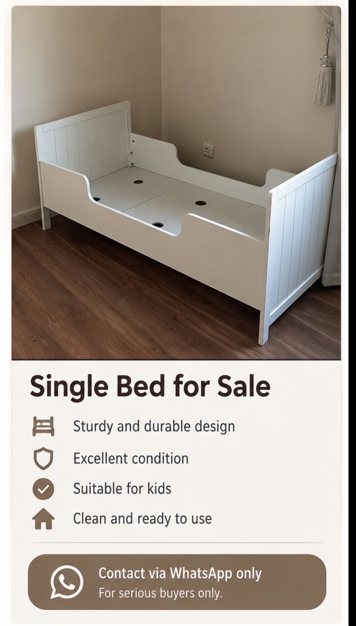 Khobar, Furniture, SAR 450,  Single Bed For Sale