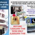 THB 5500000,  FOR SALE &ndash; 8-ROOM GUESTHOUSE IN CENTRAL JOMTIEN