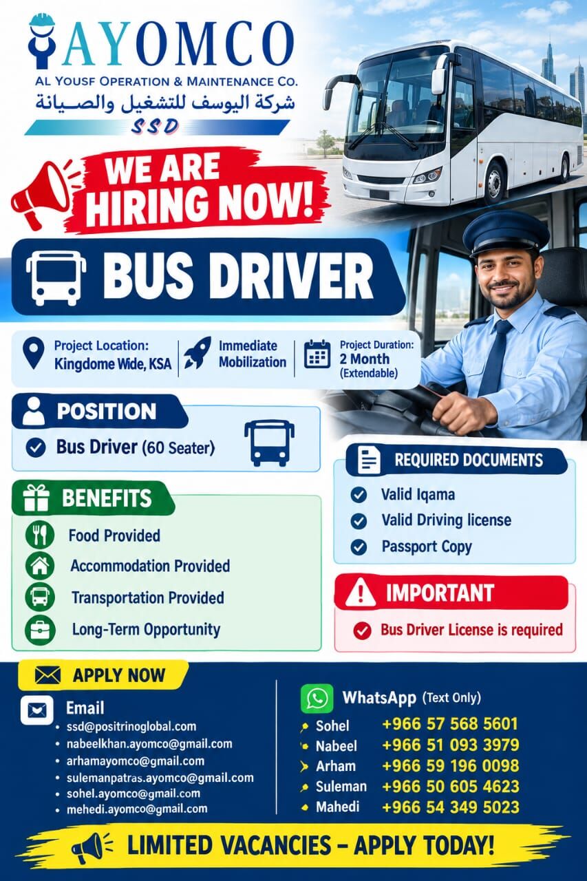 Dammam, Jobs, Required Heavy Transport License