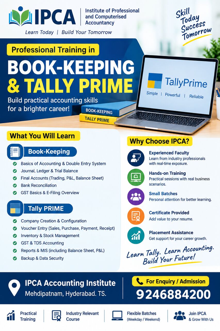 Hyderabad, Lessons Offered, Accounting Courses In Hyderabad | Learn Tally, QuickBooks & Bookkeeping