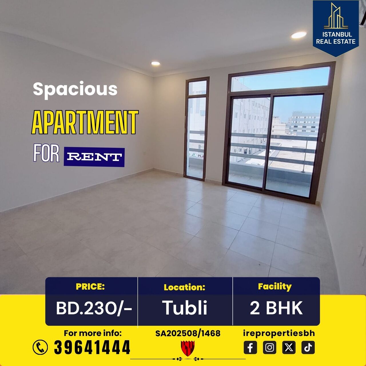 Tubli, Apartments, Flats, Houses & Villas, BHD 230/month,  2 BR,  115 Sq. Meter,  Semi-Furnished 2 BHK Family Apartment For Rent In Tubli &ndash; BD 230/-