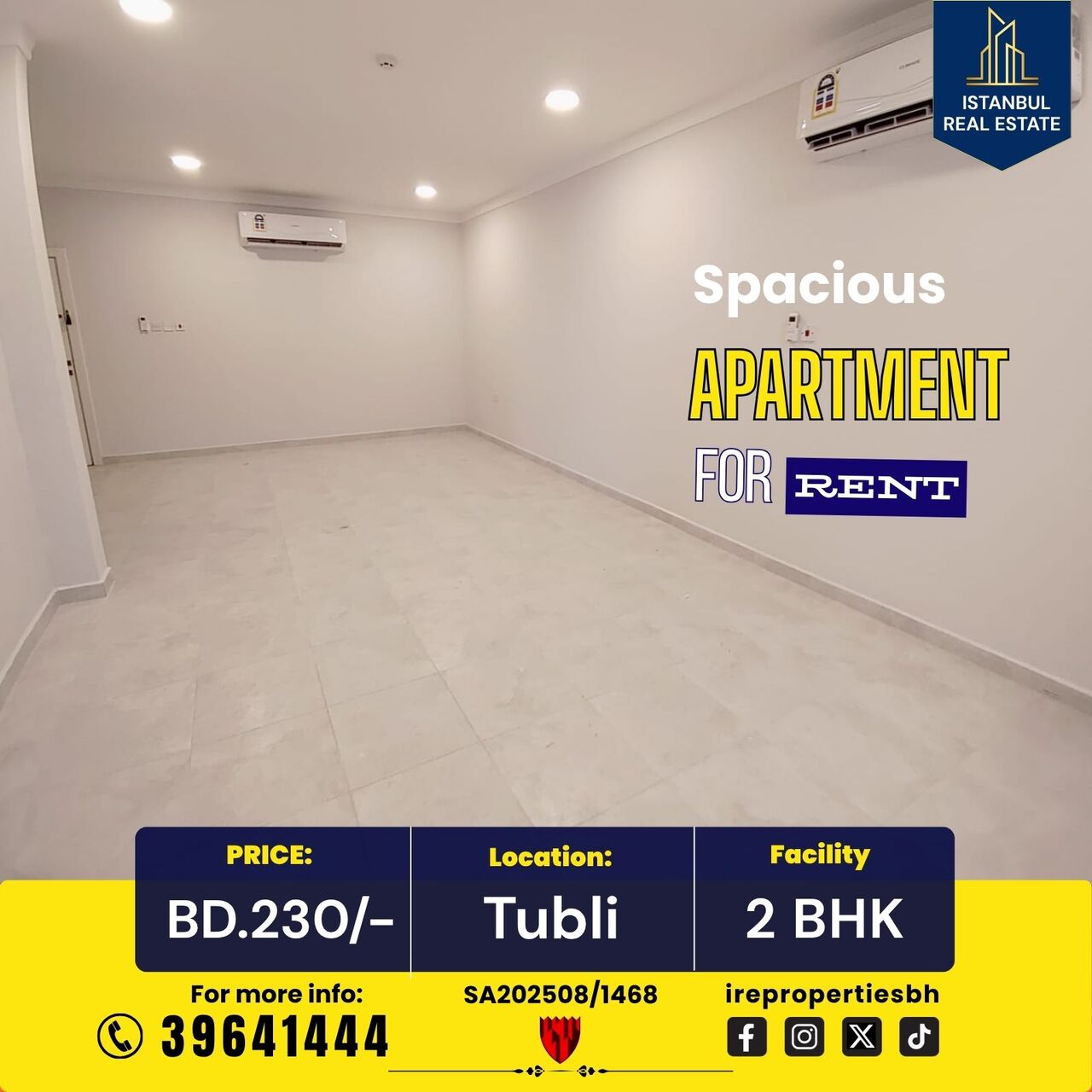 Tubli, Apartments, Flats, Houses & Villas, BHD 230/month,  2 BR,  115 Sq. Meter,  Semi-Furnished 2 BHK Family Apartment For Rent In Tubli &ndash; BD 230/-