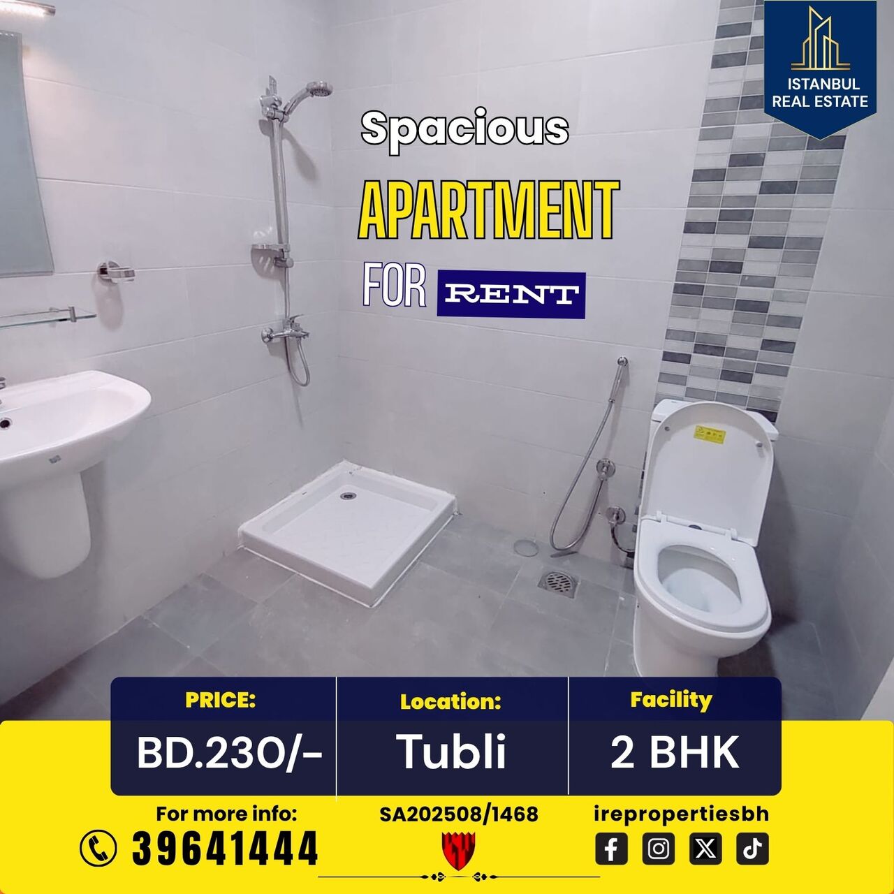Tubli, Apartments, Flats, Houses & Villas, BHD 230/month,  2 BR,  115 Sq. Meter,  Semi-Furnished 2 BHK Family Apartment For Rent In Tubli &ndash; BD 230/-