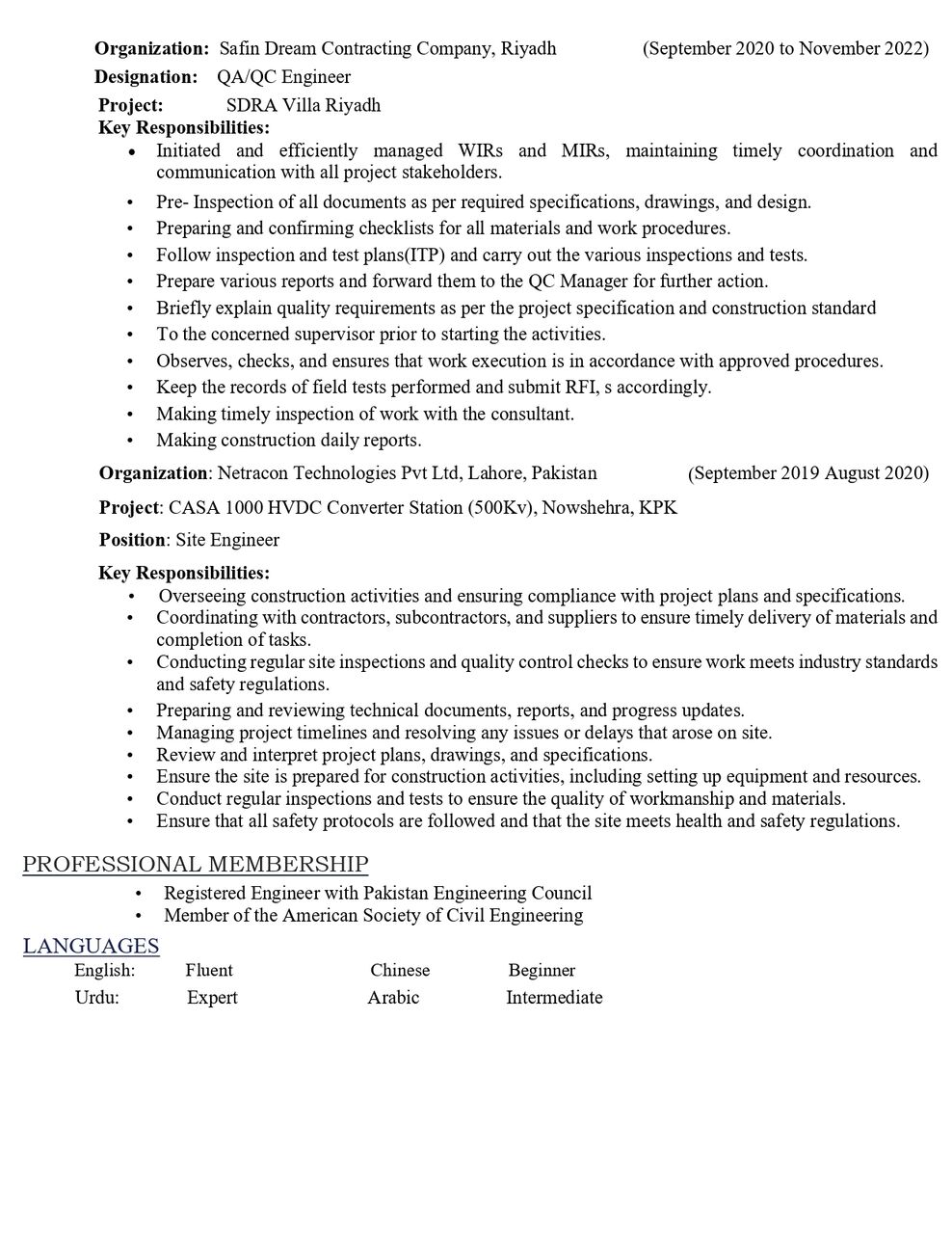 Riyadh, Job Seekers, QA/QC Civil Engineer | Project Quality Engineer | ISO Certified | 6+ Years Experience