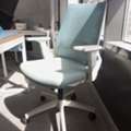 SAR 500,  Ergonomic Mesh Office Chair, Mid-Back, Adjustable Arms, Light Teal & White, 500 SAR
