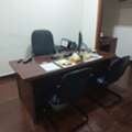 BHD 100,  Used Office Furnitures For Sale Big L Shape Table 100 BD With Black Leather Cover Chair