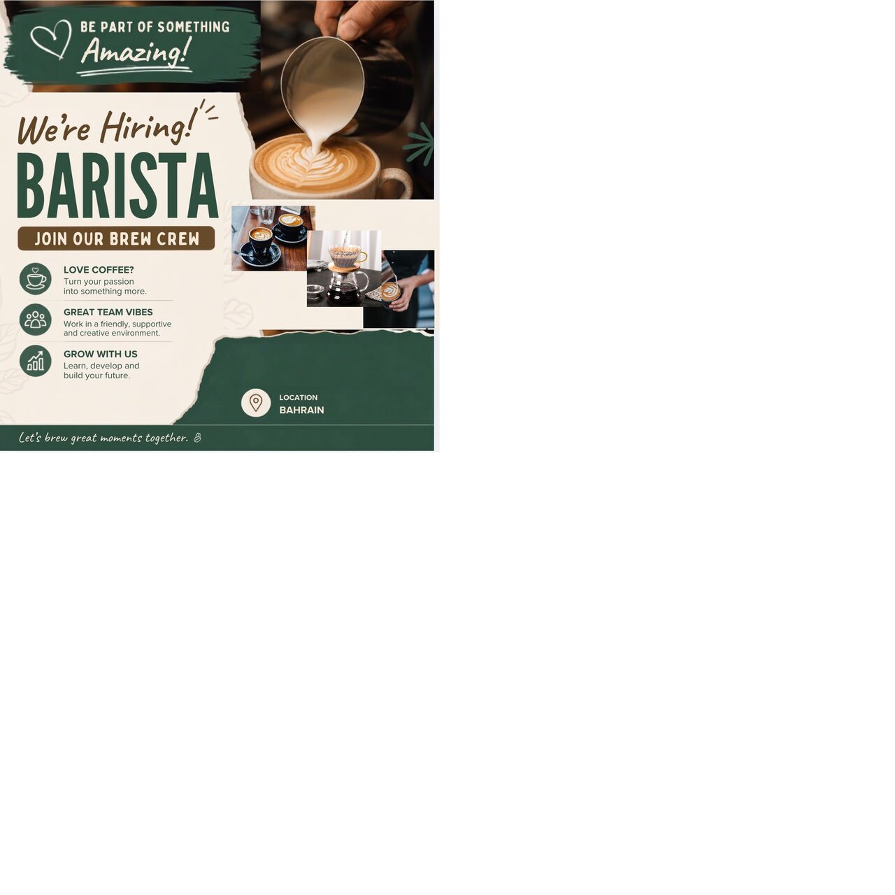 Manama, Jobs, Barista Needed