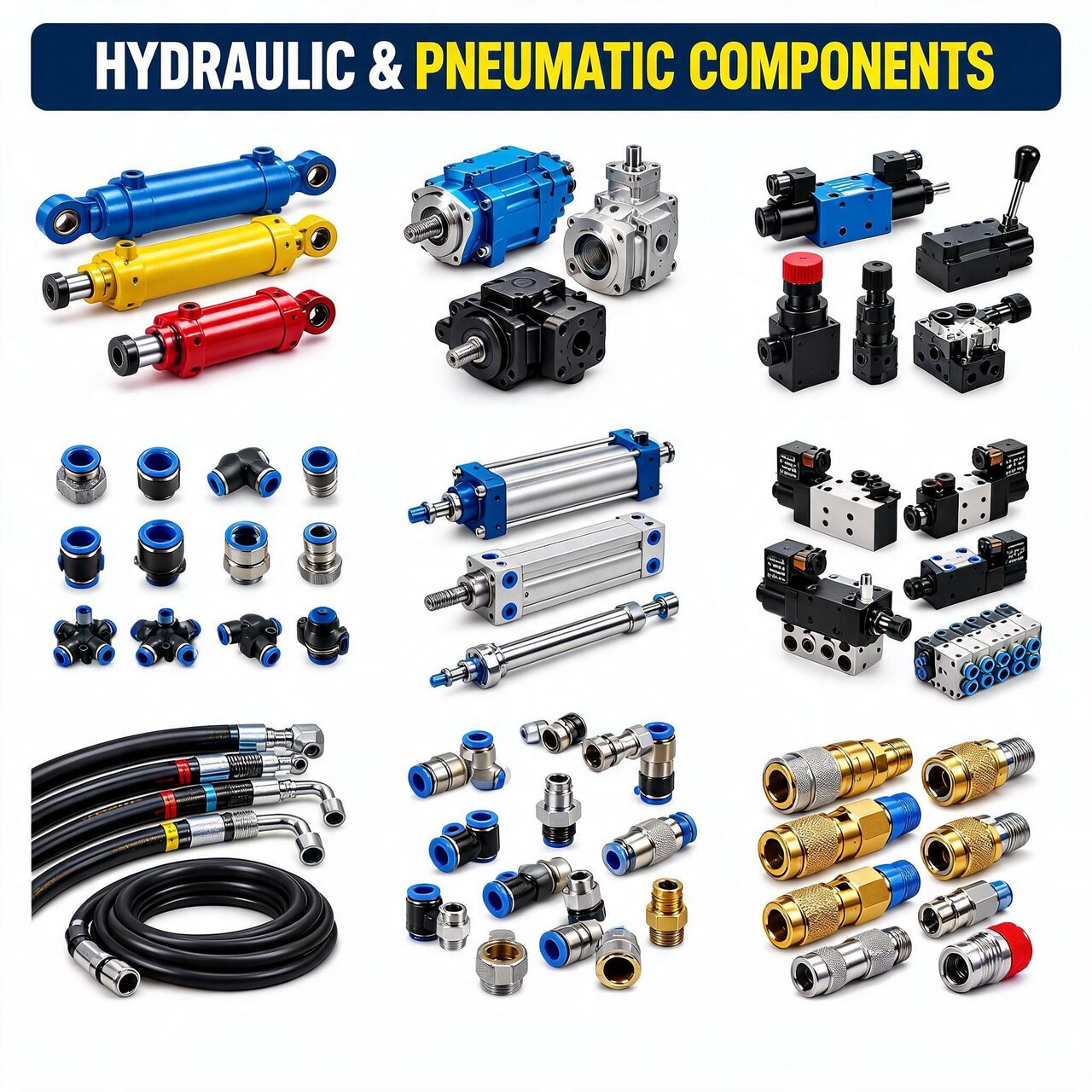 Dammam, Wholesale Products, PNEUMATIC/  HYDRAULIC CYLINDERS, PNEUMATIC VALVES, PNEUMATIC FITTINGS SUPPLIER IN DAMMAM