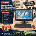 BHD 119,  Lenovo Core I7 6th Gen All-in-One Computer 8GB RAM 256GB SSD Built In Camera,Speaker, WIFI