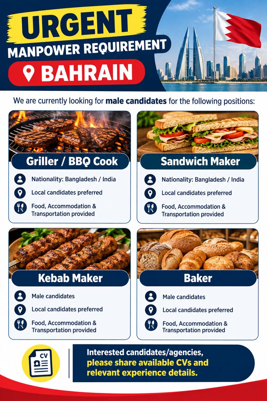 Manama, Jobs, Restaurant Workers