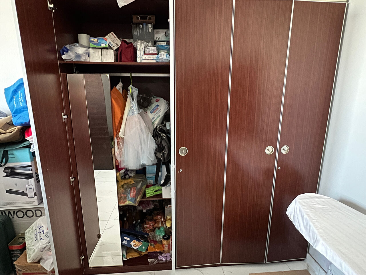 Riyadh, Furniture, SAR 500,  Bed Set With Cupboard Dressing And Side Tables