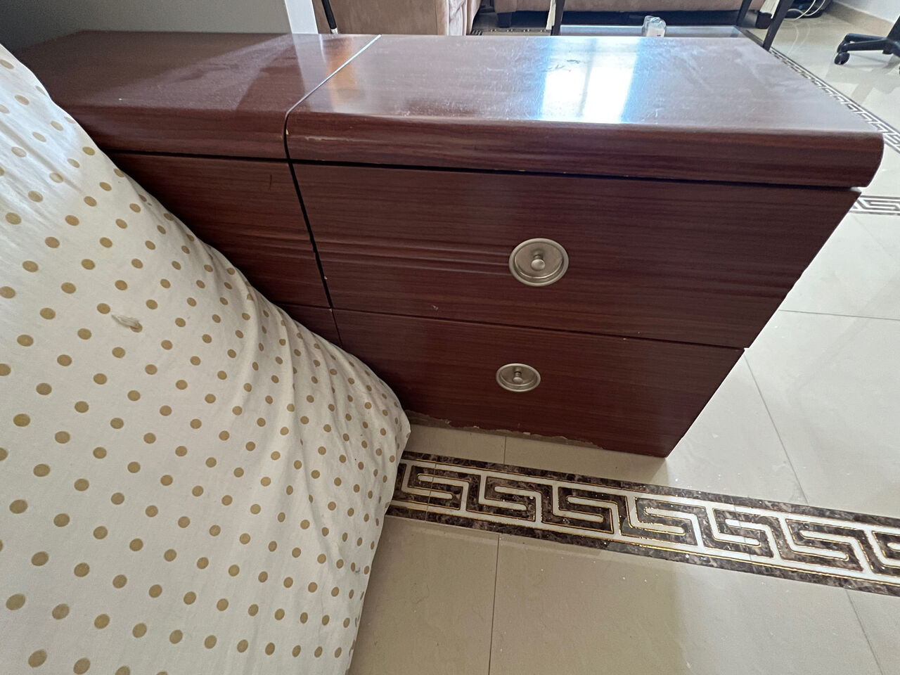 Riyadh, Furniture, SAR 500,  Bed Set With Cupboard Dressing And Side Tables