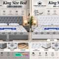 SAR 350,  King Size Wooden Bed Frame And Medicated Mattress With Excellent Quality And Reasonable Ra