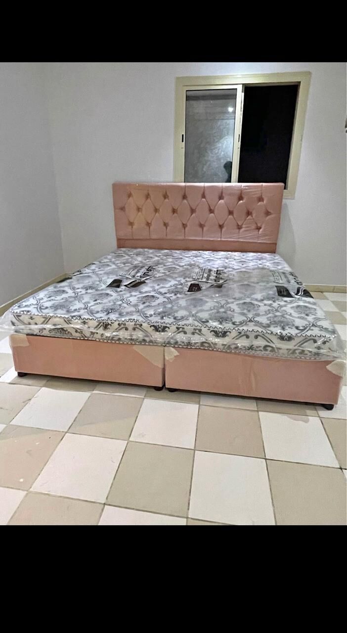 Jeddah, Furniture, SAR 350,  King Size Wooden Bed Frame And Medicated Mattress With Excellent Quality And Reasonable Ra