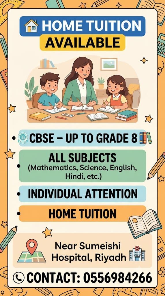 Riyadh, Jobs, Home Tuition