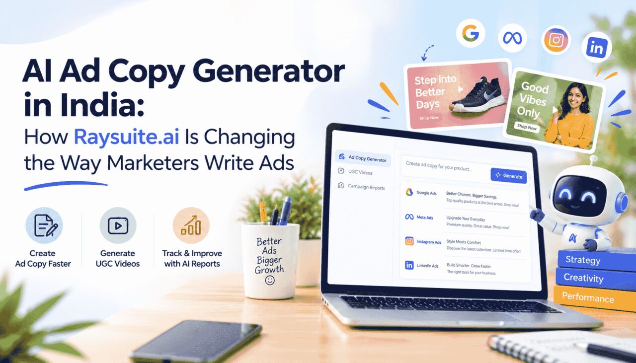 Noida, Business, AI Ad Copy Generator In India | Raysuite.ai