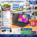 BHD 33,  Brand New 5G Smart Android Tablet With Keyboard 10" Screen Dual Sim 12GB RAM 512GB Storage