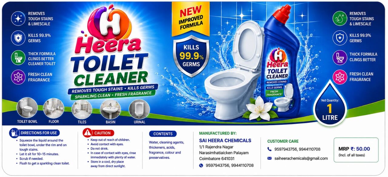 Coimbatore, Household Items, INR 100,  Cleaning Chemicals, Soap Oil, Phenyl, Detergent