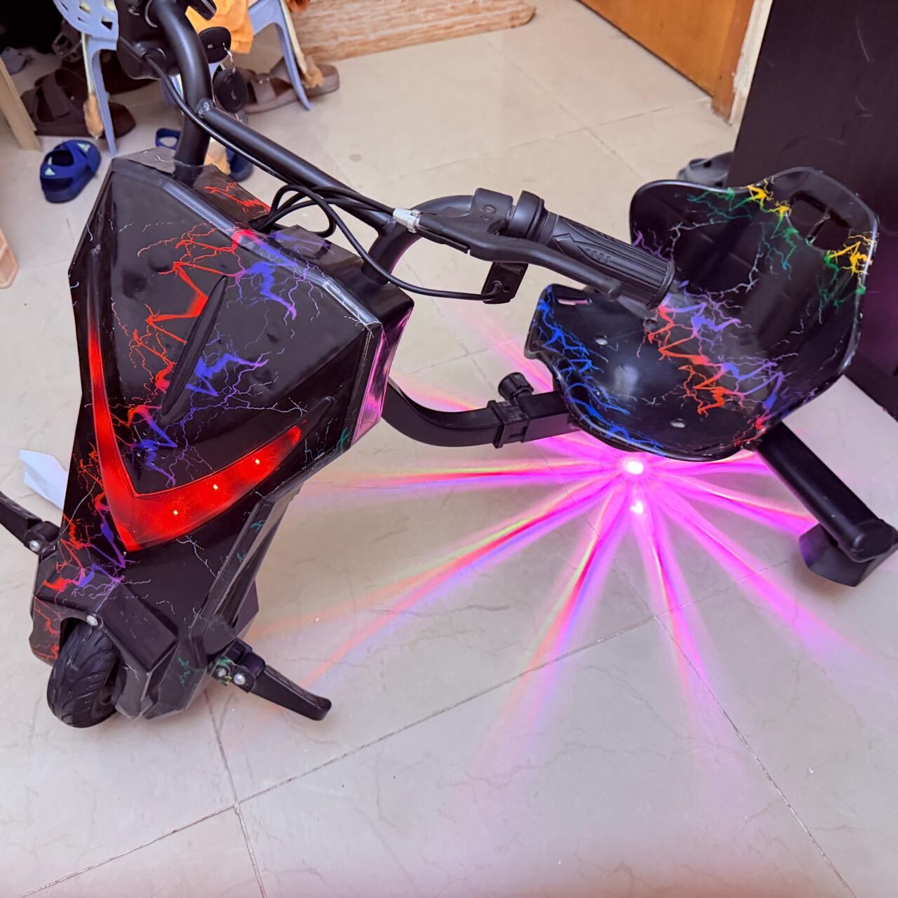 Khobar, Baby & Kid Stuff, SAR 400,  Electric Drift Scooter With Seat, Bluetooth & LED Lights - Like New
