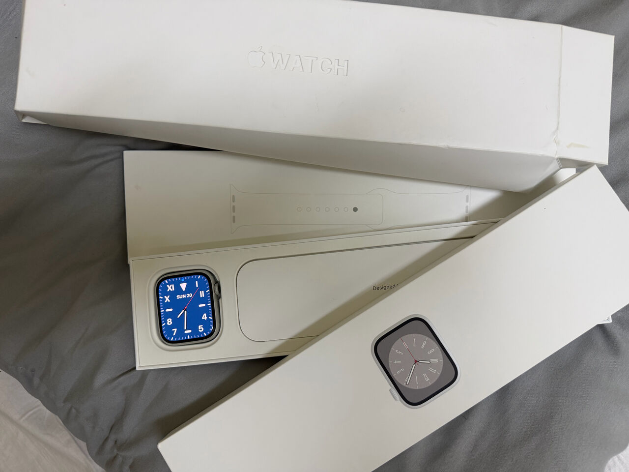 Al Thuqbah, Watches, SAR 800,  Apple Watch Series 8 &ndash; 45mm | Silver Aluminum, White Sport Band
