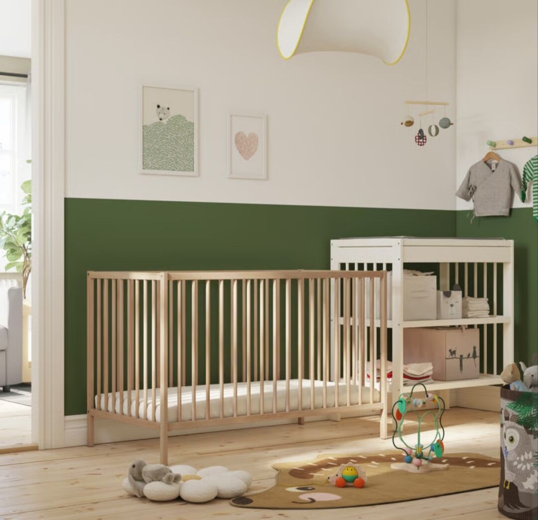 Jeddah, Household Items, SAR 350,  🛏️ IKEA Baby Cot + Mattress For Sale 👶