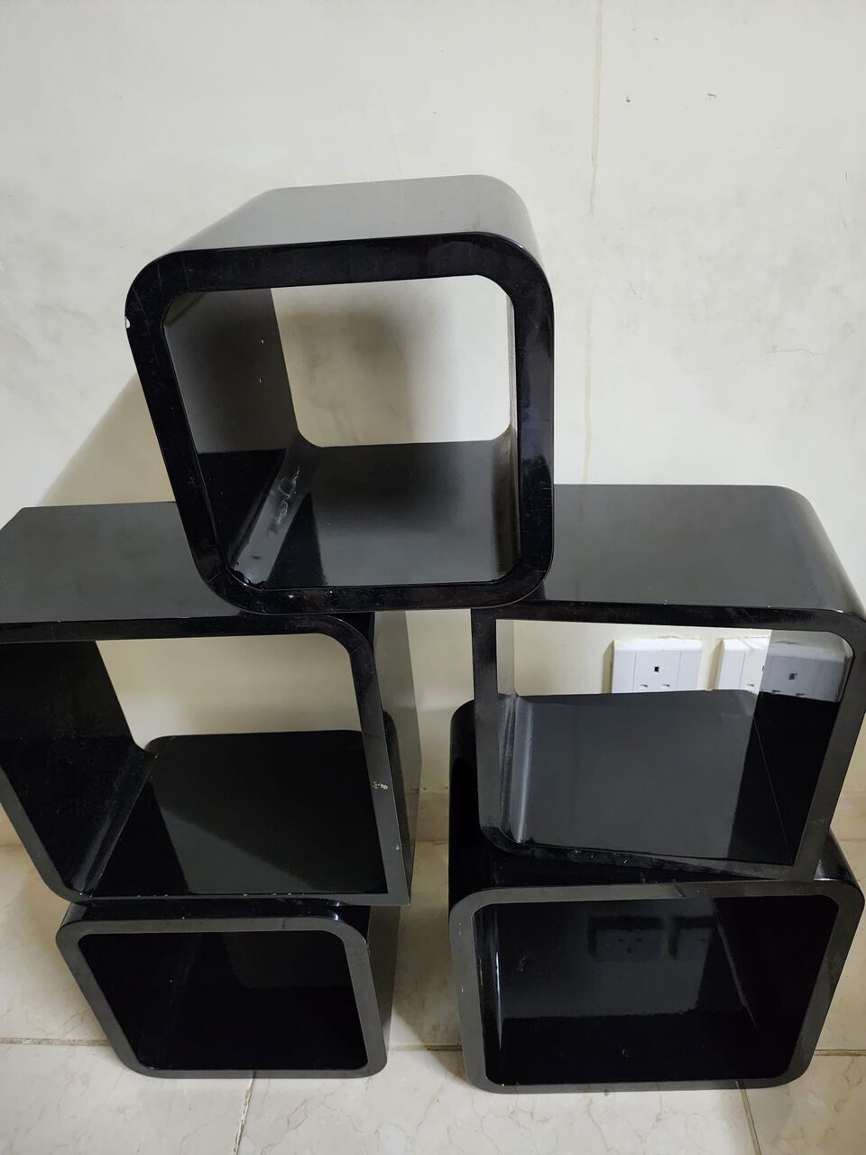 Mushrefah, Furniture, SAR 140,  Solid Wood Cube Shelves For Wall