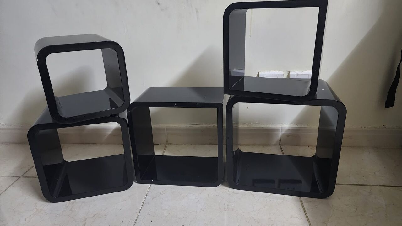 Mushrefah, Furniture, SAR 140,  Solid Wood Cube Shelves For Wall