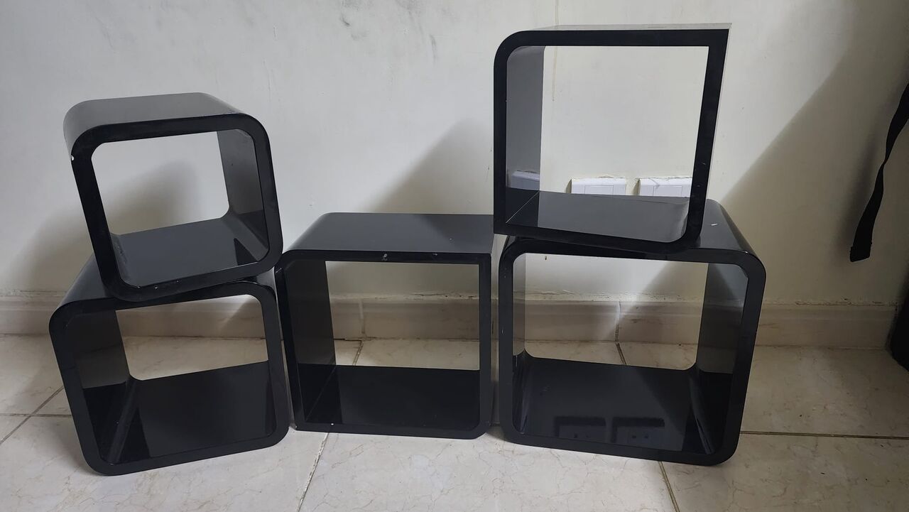 Mushrefah, Furniture, SAR 140,  Solid Wood Cube Shelves For Wall