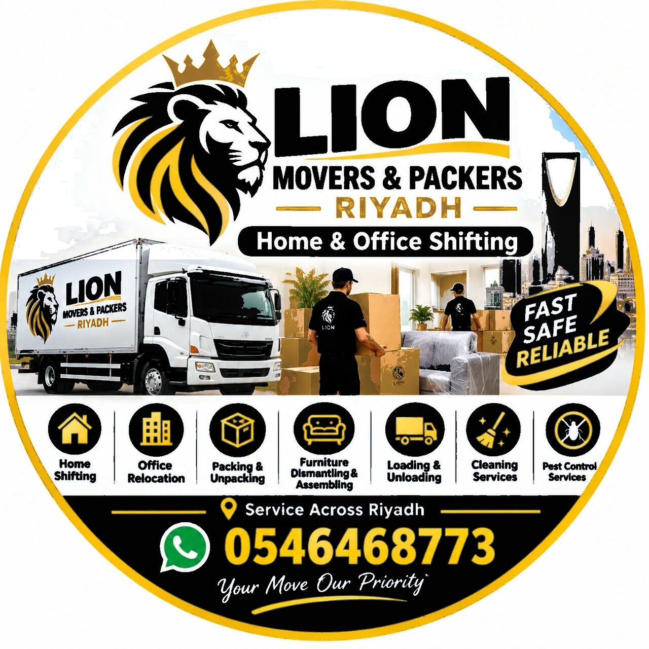 Riyadh, Household, 🦁 .LION MOVERS & PACKERS – RIYADH 🚛  Al Nasem🏠