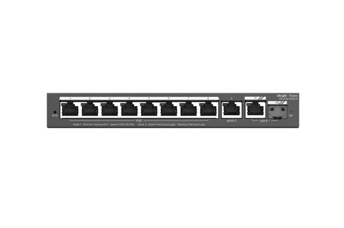 Jeddah, Electronics, SAR 1,  سويتش ريجي Reyee RG-ES210GS-P بـ10 منافذ ودعم PoE