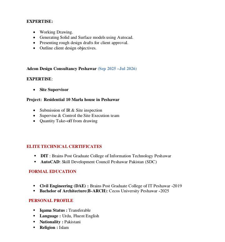 Riyadh, Job Seekers, Licensed Architect | With 3 Years Experience Looking For Job