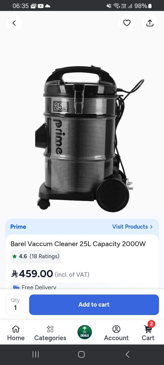 Riyadh, Appliances, SAR 199,  New Vacuum Cleaner/ Urgent Sale