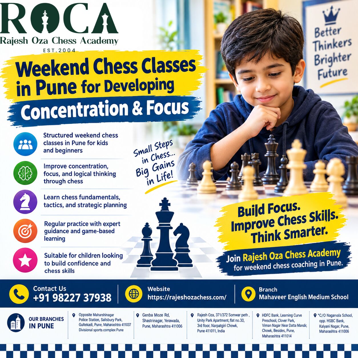 Pune, Education, Weekend Chess Classes In Pune For Developing Concentration And Focus