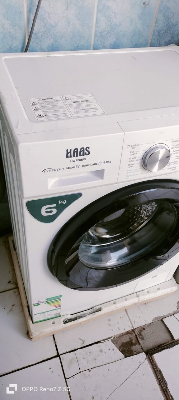 Riyadh, Electronics, SAR 750,  Haas Automatic Inverter Washing Machine, 6 Kg, 12 Programs, HWF60SW - White