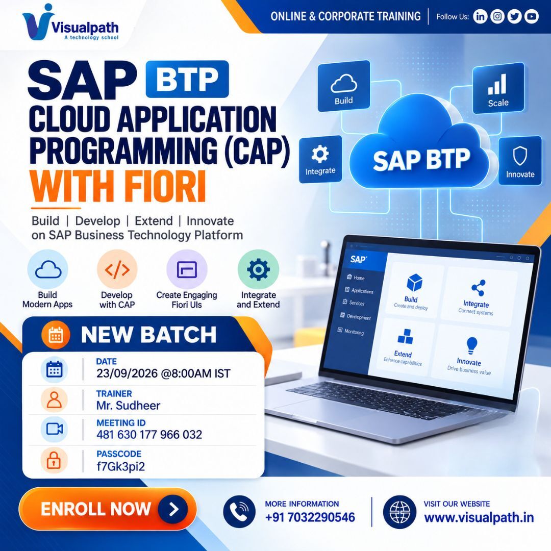 Hyderabad, Education, SAP BTP CAP With Fiori New Batch Starts Soon