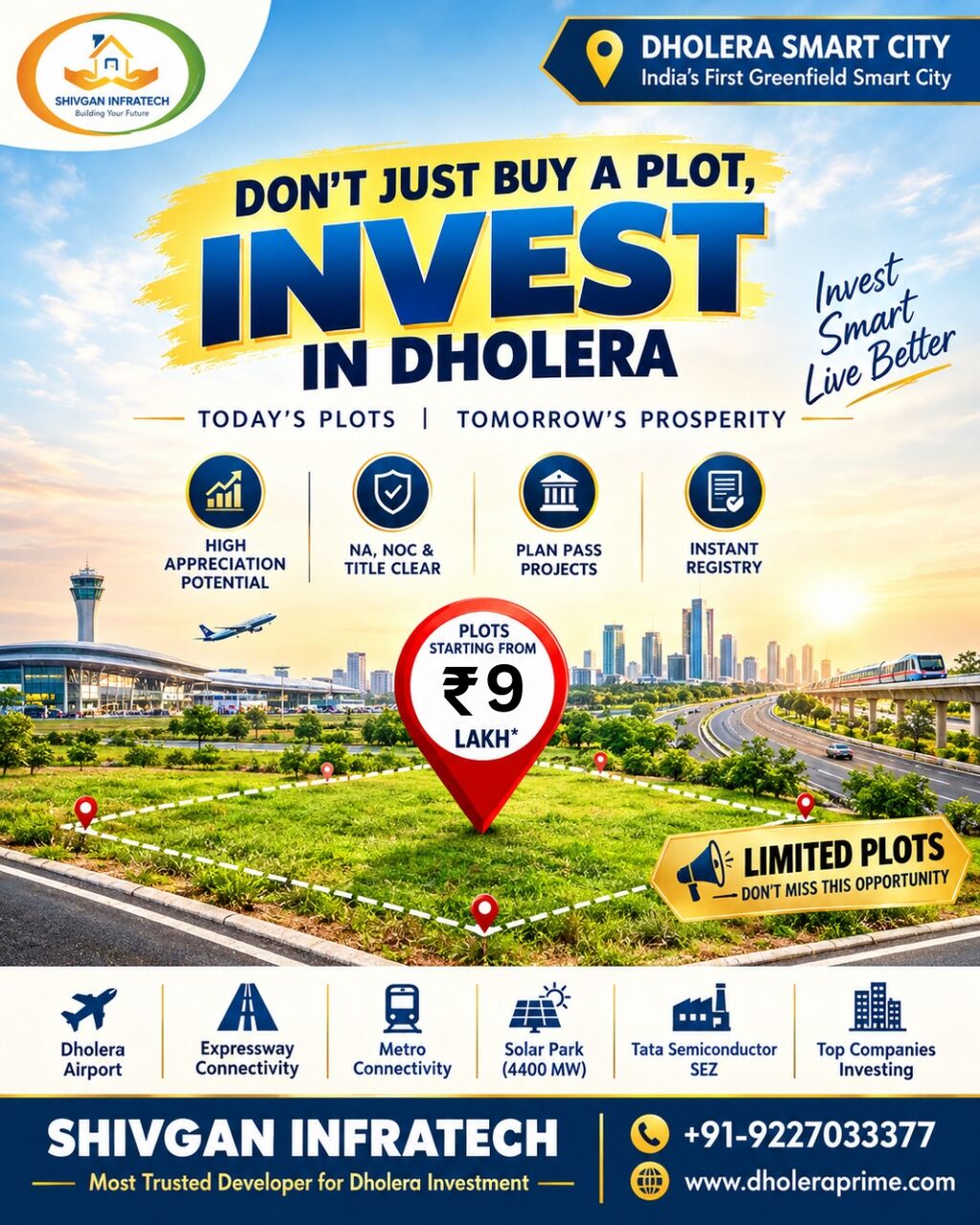 Ahmedabad, Residential Plots, Invest In Dholera Smart City