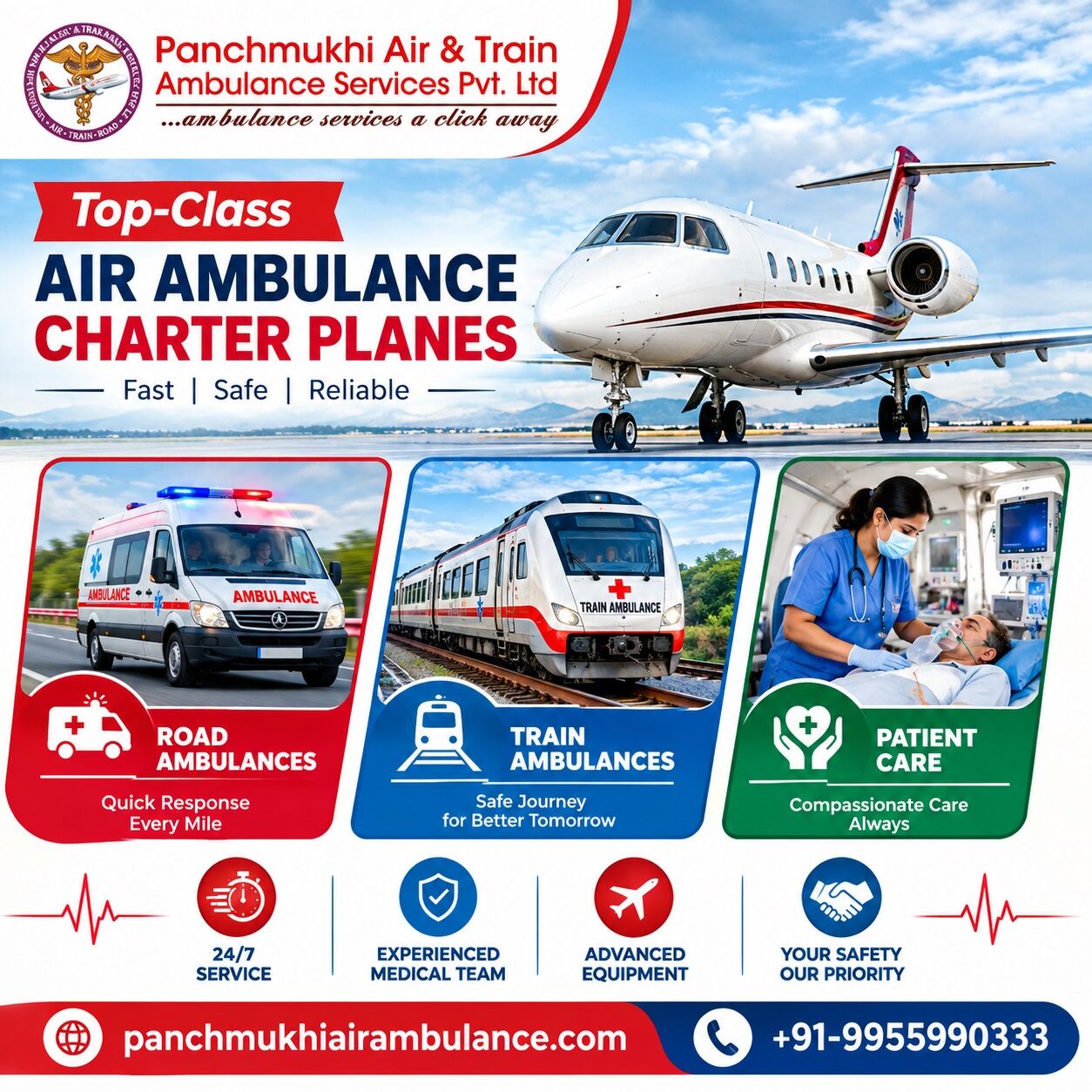 Mumbai, Health, Panchmukhi Low Cost Air Ambulance In Patna &ndash; Budget Friendly Service Presented 24/7