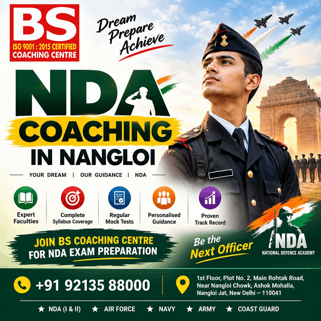New Delhi, Education, NDA Coaching Institute For 12th Pass Students In Nangloi