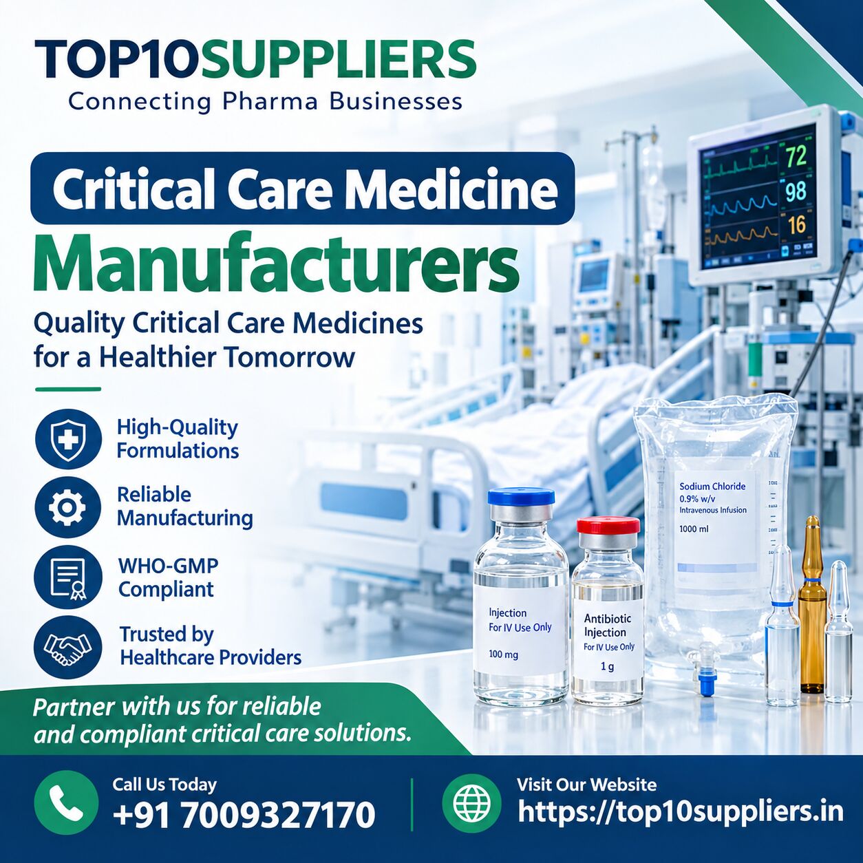 Panchkula, Health, Best Critical Care Injection Third Party Manufacturer