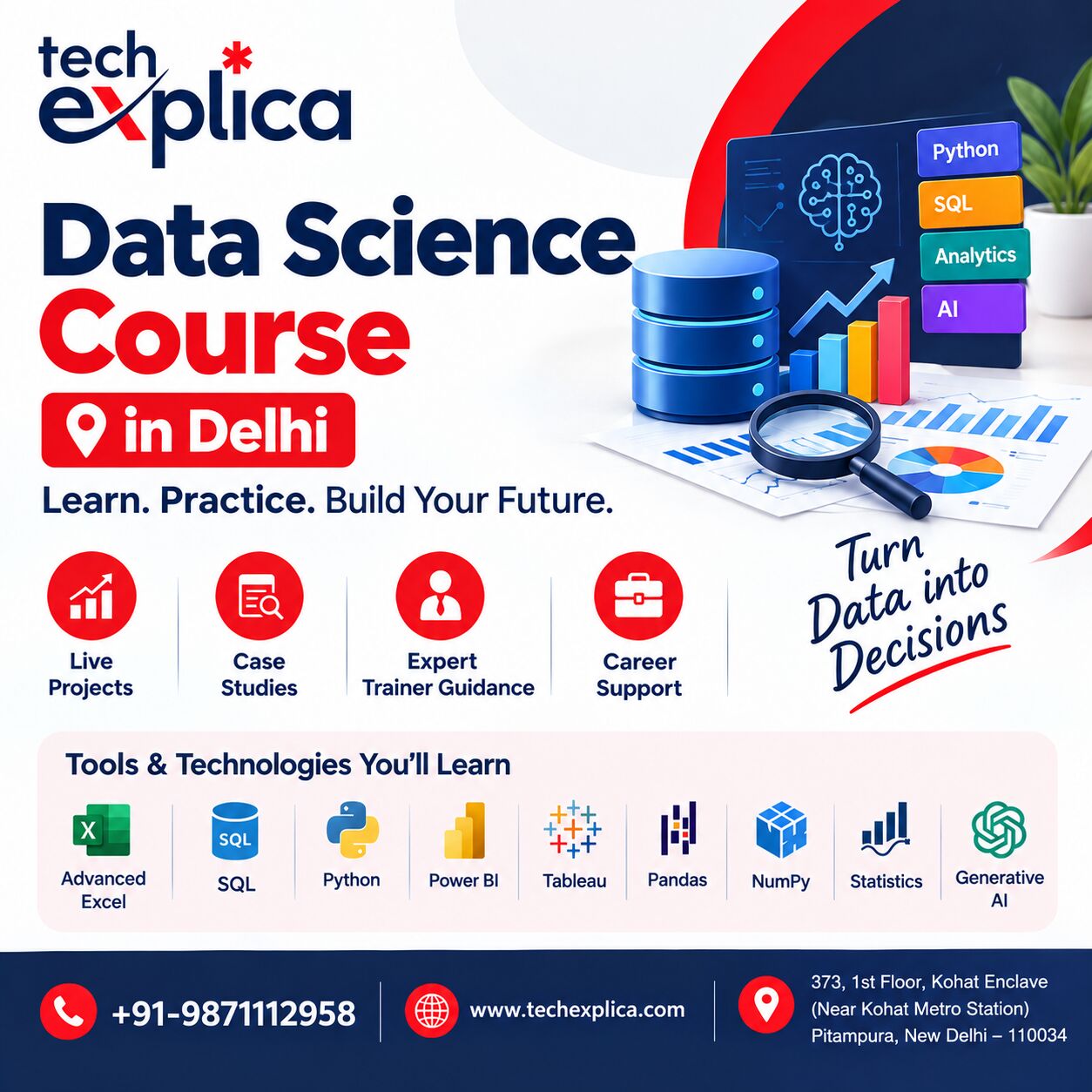 New Delhi, Lessons Offered, Data Science Course In Delhi