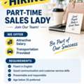 Urgently Hiring Part Time Sales Lady