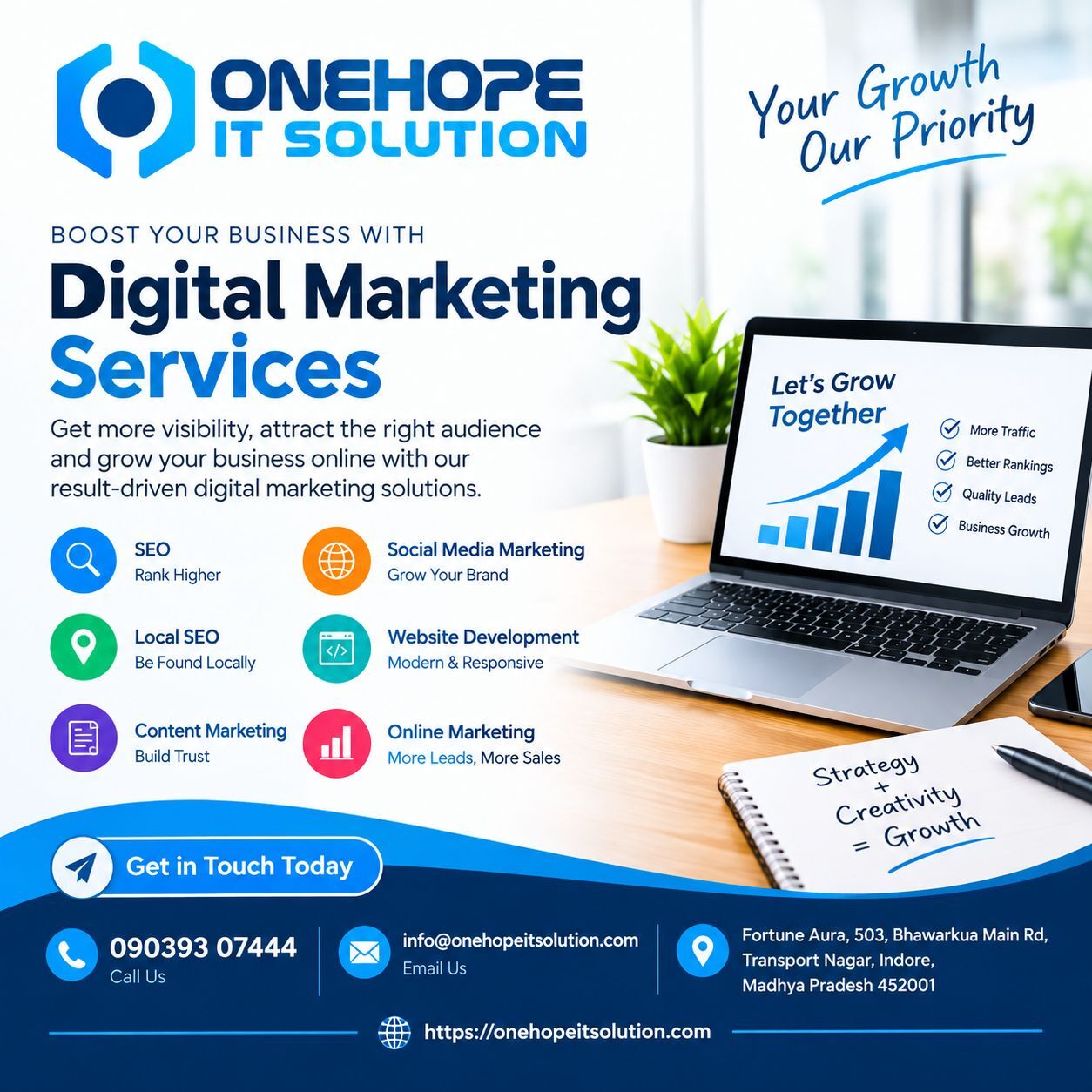 Indore, Marketing, Digital Marketing Services By OneHope IT Solution In Indore
