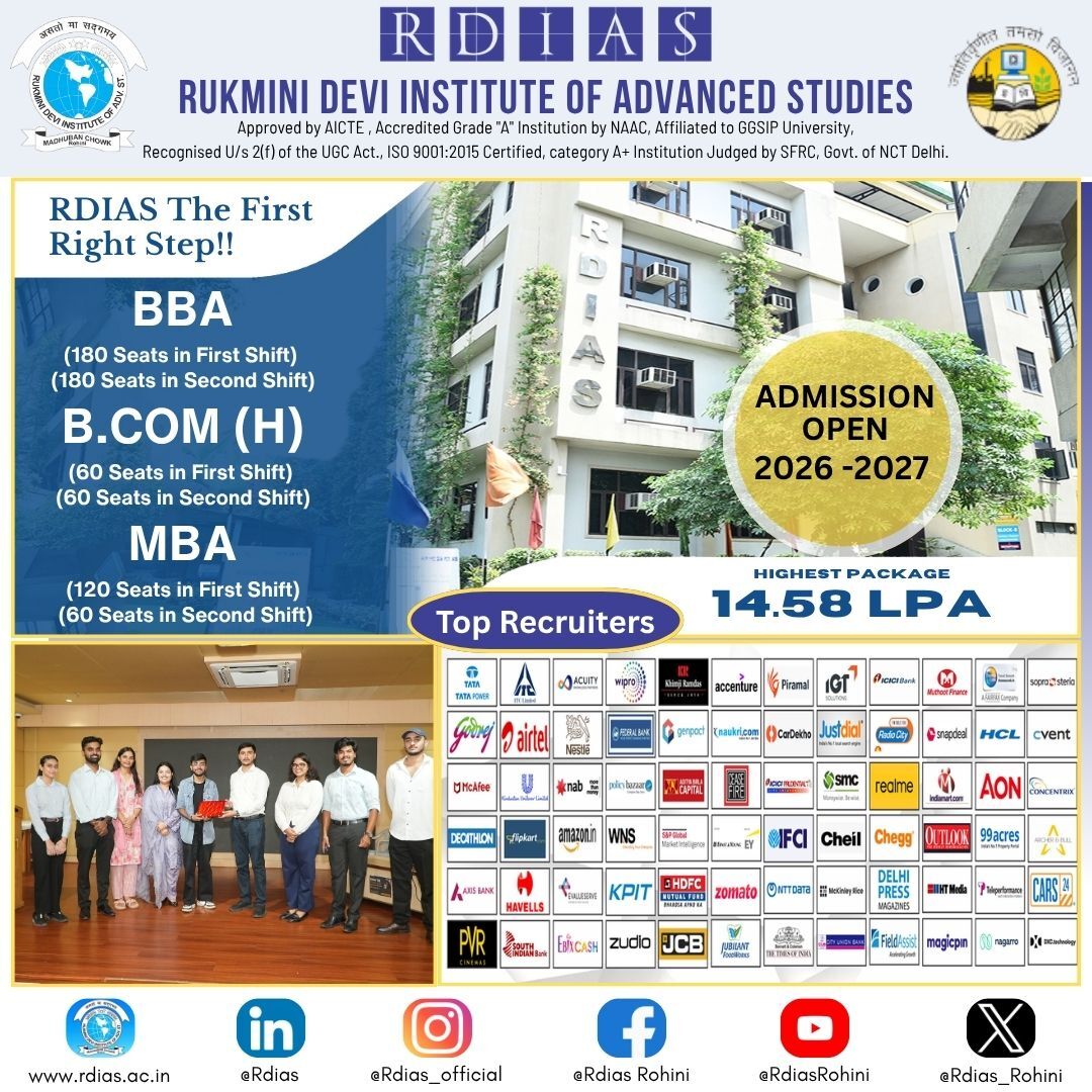 Rohini, Education, Explore Career-Focused MBA Education In North Delhi - RDIAS