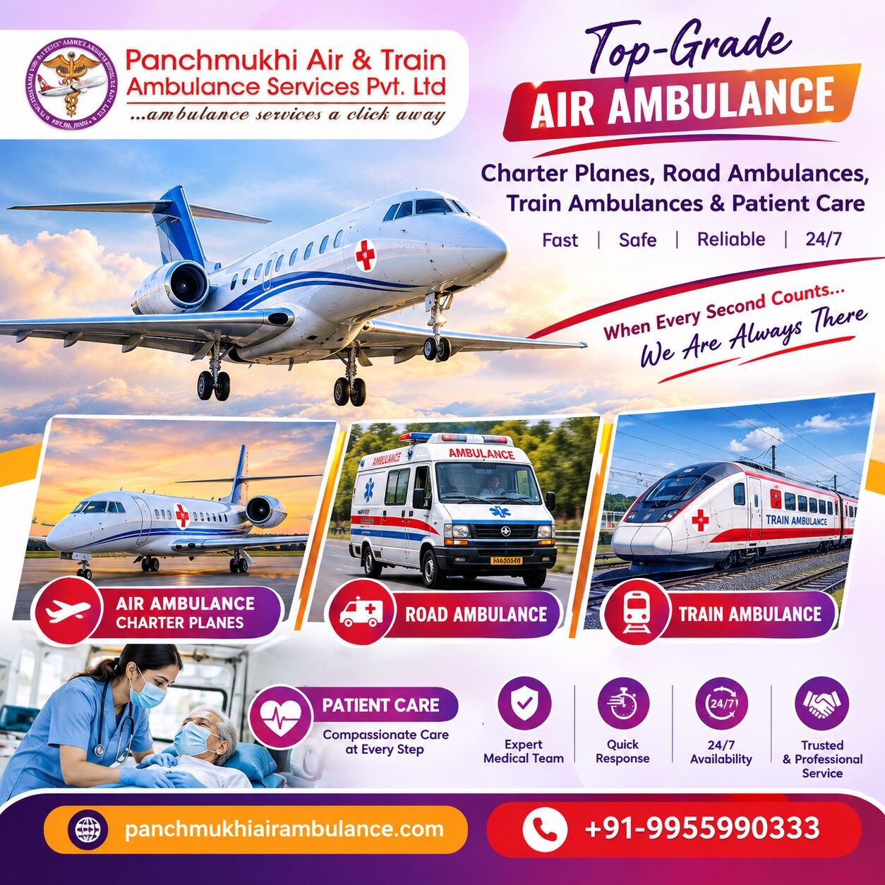 Hyderabad, Health, Panchmukhi Emergency Air Ambulance In Hyderabad- Cost Effective Transfers Without Hassle