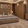 SAR 5,  Premium Bedroom Set &ndash; Double Bed 180×200cm + 4-Door Wardrobe
