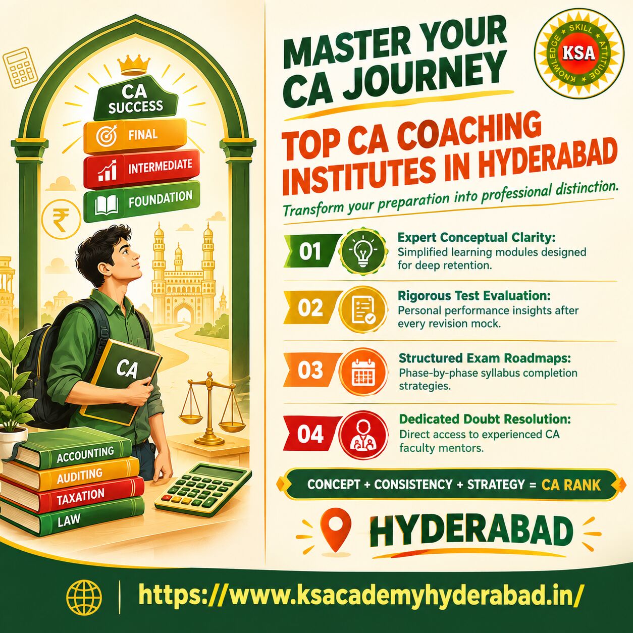 Hyderabad, Lessons Offered, Simplify Your CA Preparation With A Hyderabad CA Institute - KS Academy