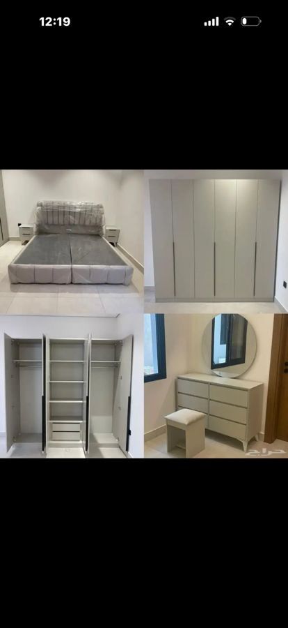 Jeddah, Furniture, SAR 4,  Luxury Bedroom Set – 6-Door Wardrobe, Double Bed & Elegant Décor✨ Premium Quality Complete